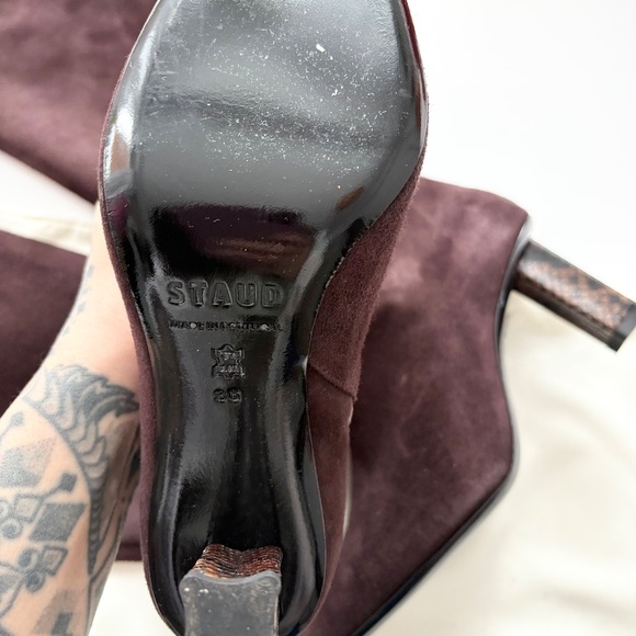 STAUD Benny brown suede boots - Picture 6 of 10